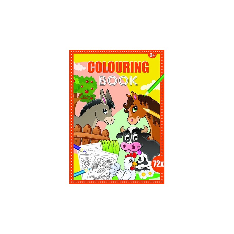 Farm  coloring book 72 pages