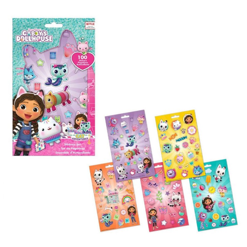 Lot de 5 feuilles d'autocollants Smoothie Land de Gabby's Dollhouse