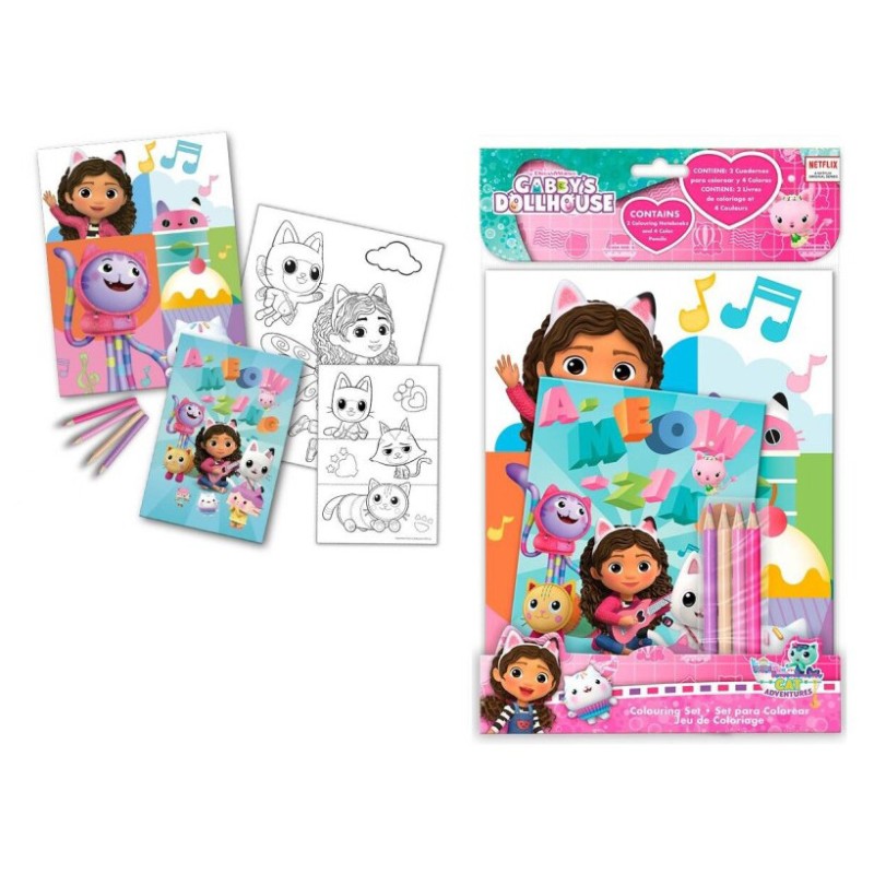 Gabby's Dollhouse coloring set