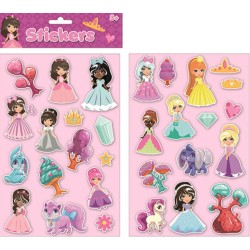 Princess puffy sticker set