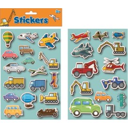 Vehicle puffy sticker set