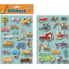 Vehicle puffy sticker set