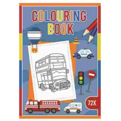 Vehicle coloring book 72 pages