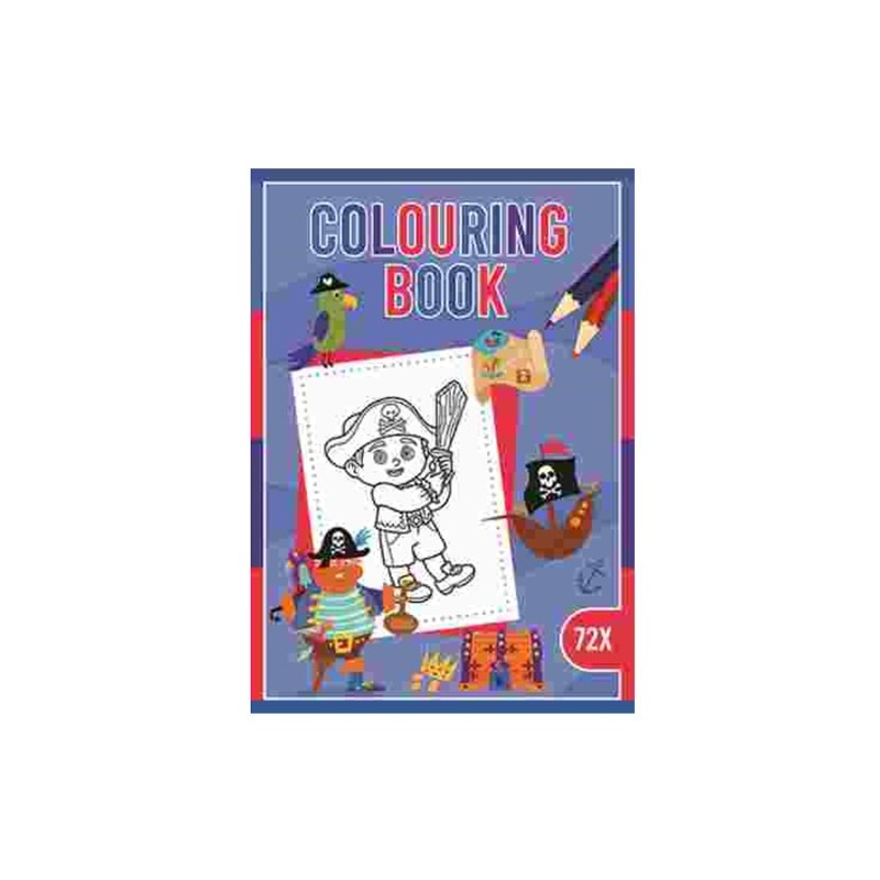 Pirate coloring book 72 pages