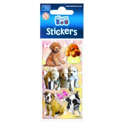 Dog sticker with silver decoration