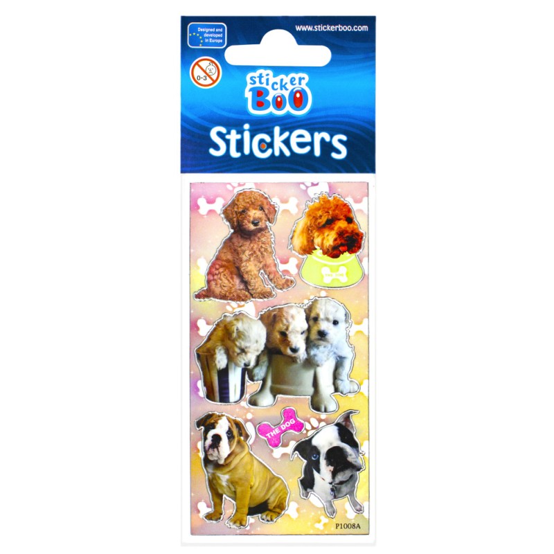 Dog sticker with silver decoration