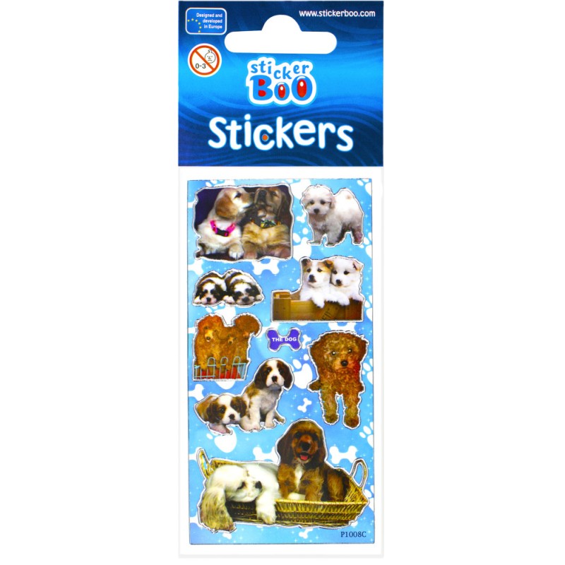 Dog sticker with silver decoration