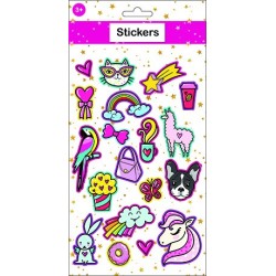 Colour Girls' Puffy Foam Sticker Set