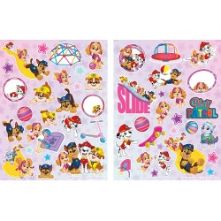 Paw Patrol Pink holographic sticker set