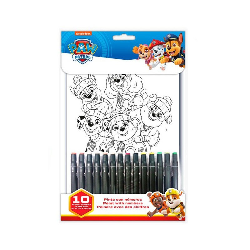 Livre de coloriage de chiffres Paw Patrol