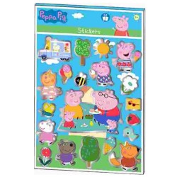 Peppa Pig glitter sticker set 6 sheets