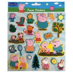 Peppa Pig puffy foam sticker set glittery