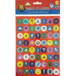 Robot shape sticker set 2 sheets