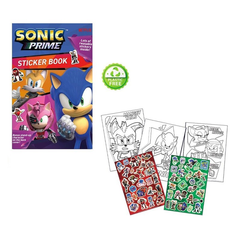 Coffret de coloriages et d'autocollants Sonic the Hedgehog Prime