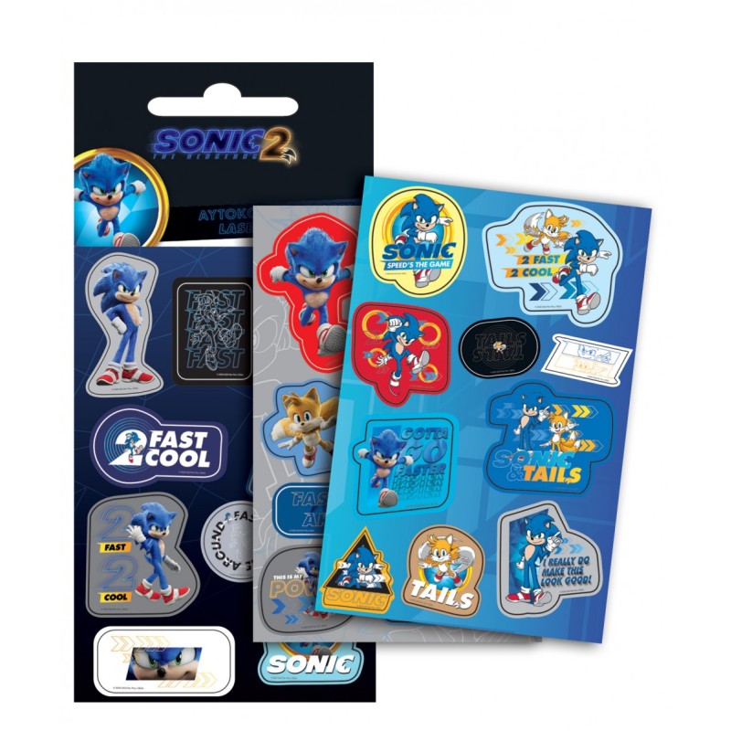 Ensemble d'autocollants hologrammes de vitesse Sonic the Hedgehog