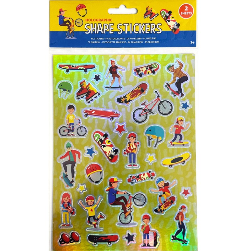 Sport hologram sticker set 2 sheets