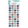 Colour heart holographic sticker set