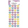 Colour heart holographic sticker set