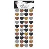 Colour heart holographic sticker set