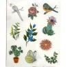 Spring Birds glitter sticker set 3 sheets