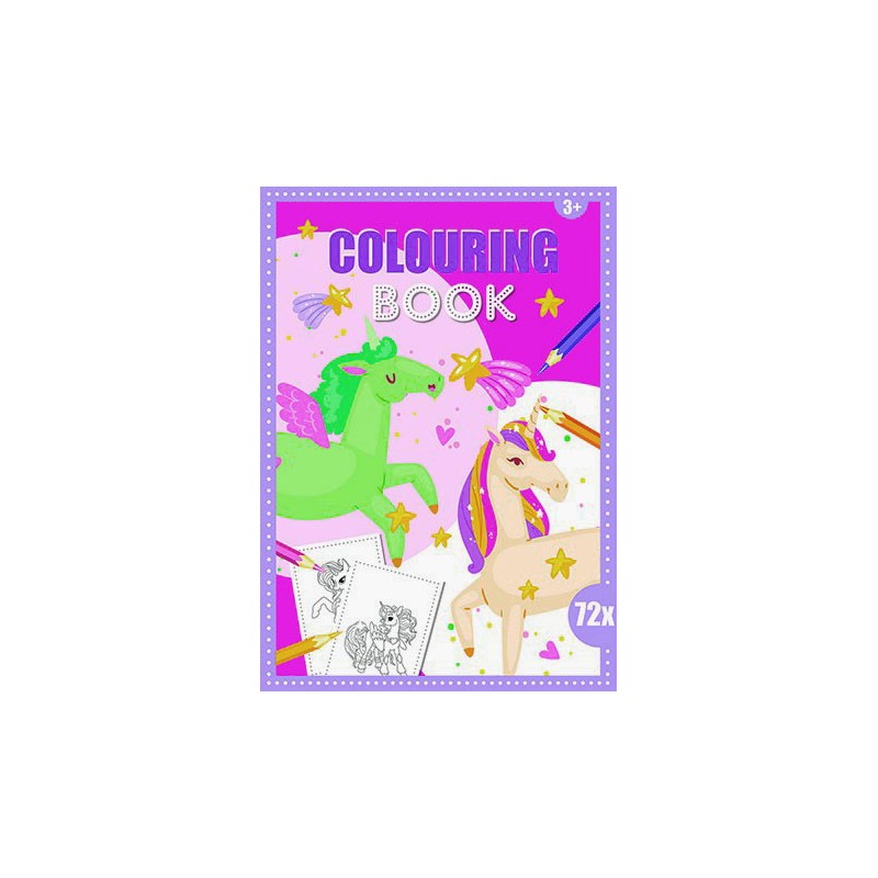 Unicorn coloring book 72 pages