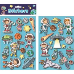 Space puffy sticker set