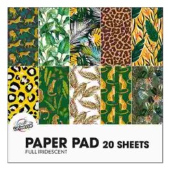 Animals Animal Patterned Opalescent Paper Sheet 15x15 cm