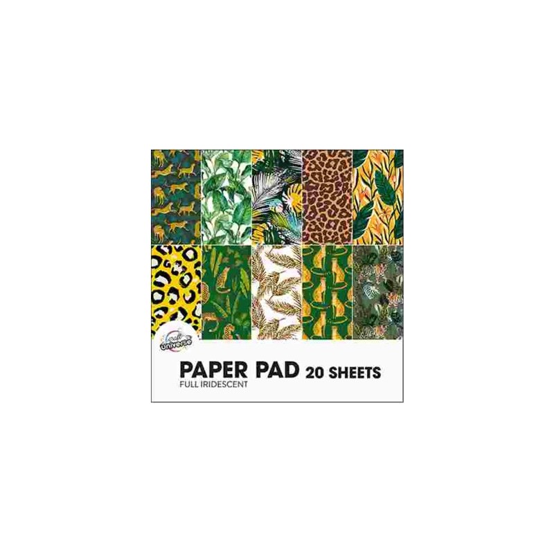 Animals Animal Patterned Opalescent Paper Sheet 15x15 cm