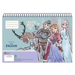 Carnet de croquis à spirales Disney Frozen Adventure A4 30 feuilles