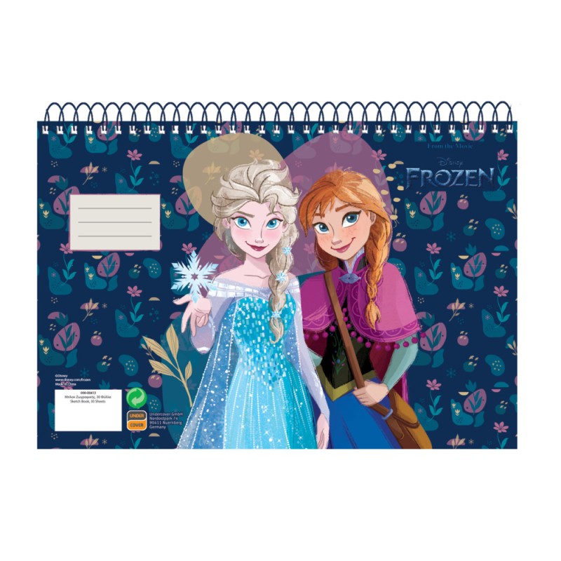 Disney Frozen Explore A/4 spiral sketchbook, 30 sheets