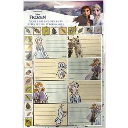 Étiquettes pour carnet de notes Disney Frozen avec autocollants, lot de 16