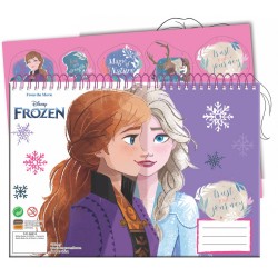 Carnet de croquis à spirale Disney Frozen Together A/4 avec 40 pages et autocollants