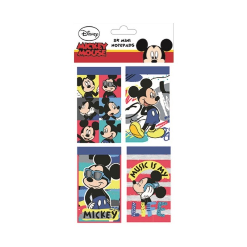 Mini carnet de notes Disney Mickey, lot de 8