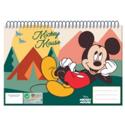 Carnet de croquis à spirale Disney Mickey Nature A/4, 30 feuilles