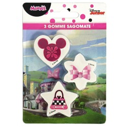 Lot de 3 gommes Disney Minnie