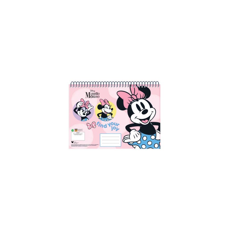 Carnet de croquis à spirale Disney Minnie Joy A/4 30 feuilles