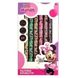 Feutres à pointe double Disney Minnie, 8 pièces