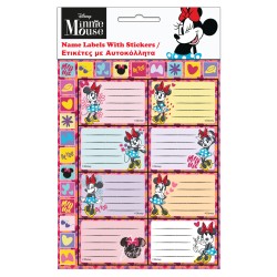 Étiquettes pour carnet de notes Disney Minnie Wink avec autocollants 16 pièces