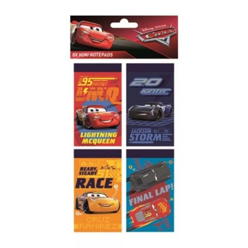 Disney Cars Mini Notebook, 8-piece set