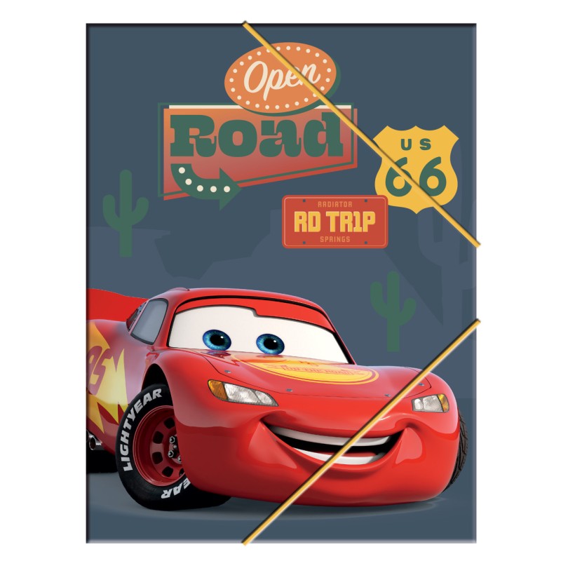 Disney Cars Road A/4 Elastic Folder