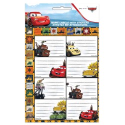 Disney Cars Road notebook label with stickers, pack of 16