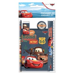 Ensemble de papeterie Disney Cars Road 5 pièces