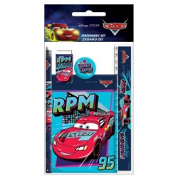 Ensemble de papeterie Disney Cars RPM 5 pièces