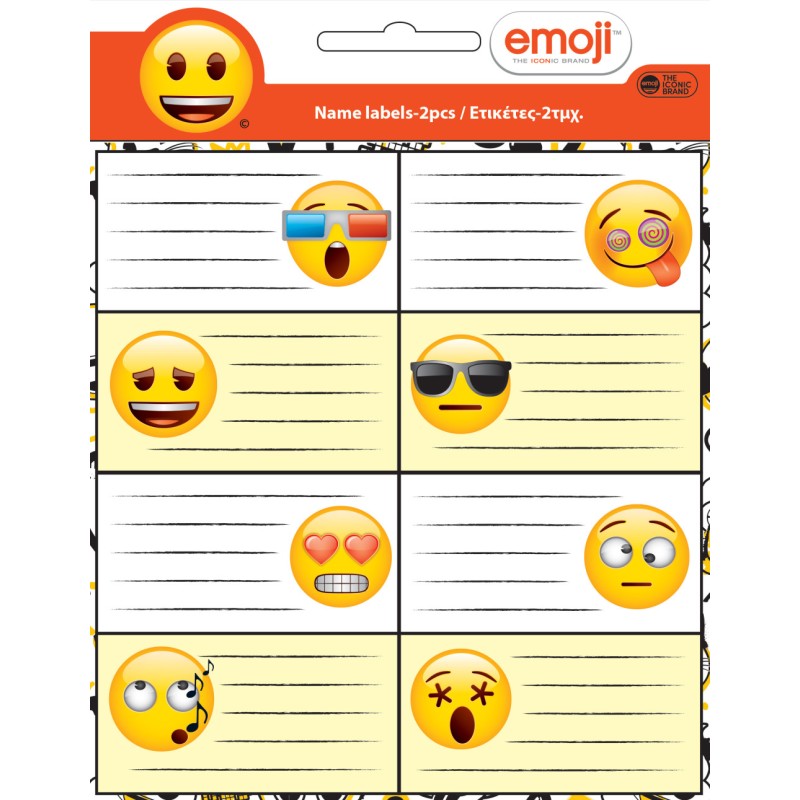 Emoji  Fun notebook label 16 pieces