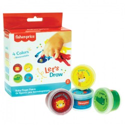 Peinture pour les doigts Let's Draw de Fisher-Price pour bébé, 6 pièces