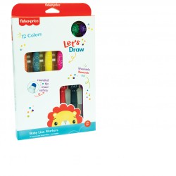 Feutres lavables Let's Draw de Fisher-Price, 12 pièces