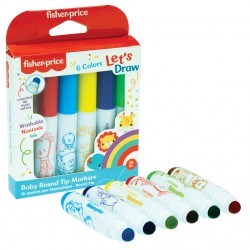 Lot de 6 feutres lavables Let's Draw de Fisher-Price