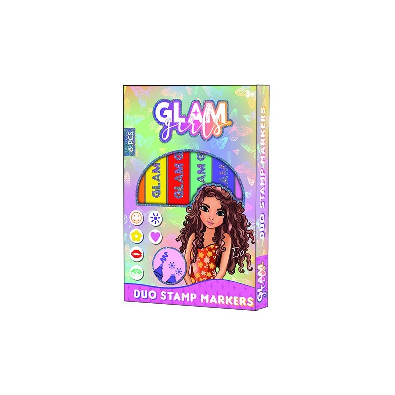 Girl Power Glam Girls Eva Marker and Stamp Set 6 pcs