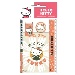 Ensemble de papeterie Hello Kitty Stay Sunny 5 pièces