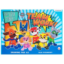 Carnet de croquis Paw Patrol A/3, carnet de dessin avec 20 feuilles